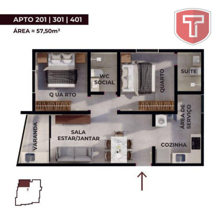 Imagem Apartamento com 3 Quartos à Venda, 72 m² em Praia Formosa - Cabedelo Imagem Apartamento com 3 Quartos à Venda, 72 m² em Praia Formosa - Cabedelo