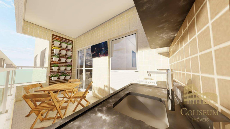 Imagem Apartamento com 1 Quarto à Venda, 46 m² em Caiçara - Praia Grande