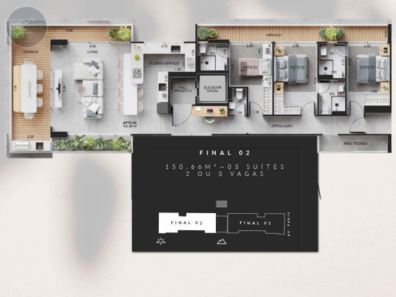 Imagem Apartamento com 3 Quartos à Venda, 150 m² em Canto Do Forte - Praia Grande