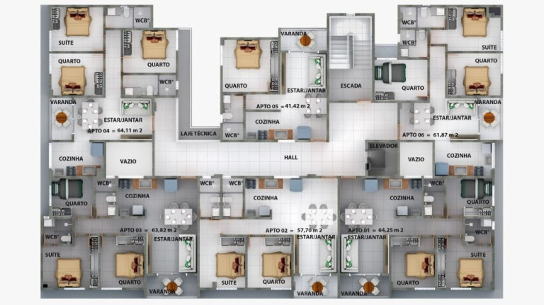 Imagem Apartamento com 3 Quartos à Venda, 64 m² em Poço - Cabedelo Imagem Apartamento com 3 Quartos à Venda, 64 m² em Poço - Cabedelo