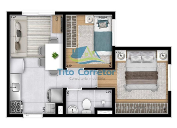 Imagem Apartamento com 2 Quartos à Venda, 33 m² em Itaquera - São Paulo