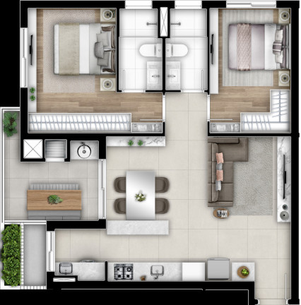 Imagem Apartamento com 2 Quartos à Venda, 68 m² em Cabral - Curitiba