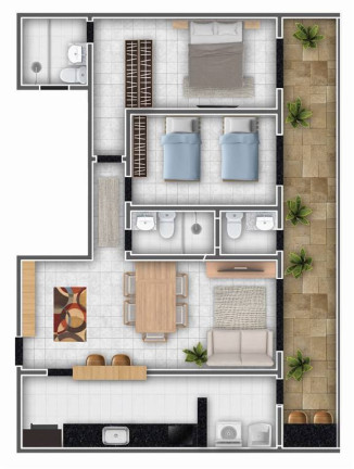 Imagem Apartamento com 2 Quartos à Venda, 97 m² em Real - Praia Grande Imagem Apartamento com 2 Quartos à Venda, 97 m² em Real - Praia Grande