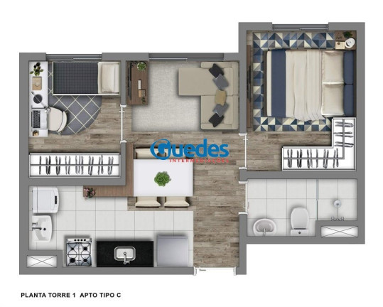 Imagem Apartamento com 2 Quartos à Venda, 34 m² em Santo Amaro - São Paulo