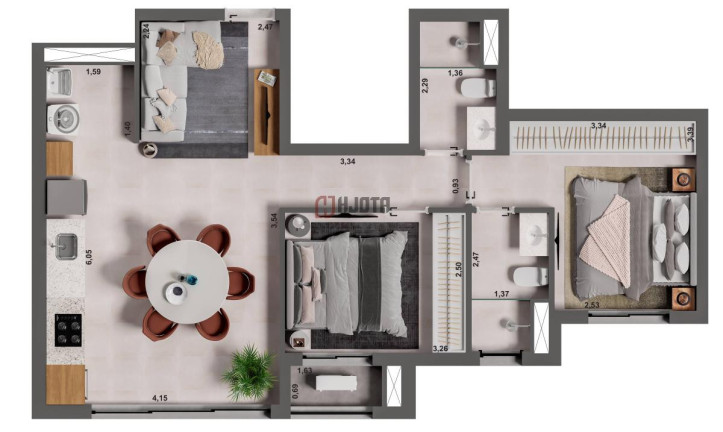 Imagem Apartamento com 2 Quartos à Venda, 67 m² em Vila Sinibaldi - São José Do Rio Preto