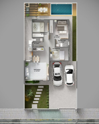 Imagem Casa com 3 Quartos à Venda, 99 m² em Bela Vista - Palhoça
