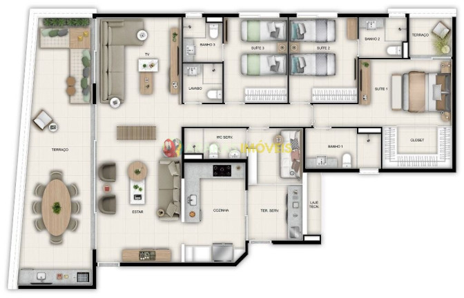 Imagem Apartamento com 3 Quartos à Venda, 112 m² em Centro - Bertioga Imagem Apartamento com 3 Quartos à Venda, 112 m² em Centro - Bertioga