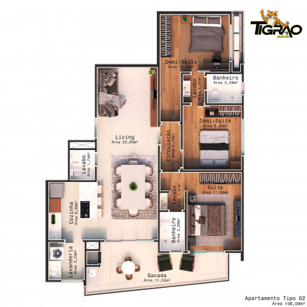 Imagem Apartamento com 3 Quartos à Venda, 105 m² em Gravatá - Navegantes Imagem Apartamento com 3 Quartos à Venda, 105 m² em Gravatá - Navegantes