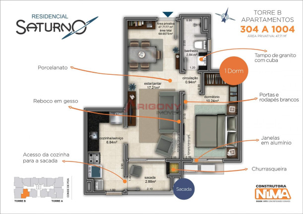 Imagem Apartamento com 1 Quarto à Venda, 47 m² em Nossa Senhora Do Rosário - Santa Maria Imagem Apartamento com 1 Quarto à Venda, 47 m² em Nossa Senhora Do Rosário - Santa Maria