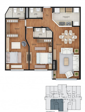 Imagem Apartamento com 2 Quartos à Venda, 77 m² em Floresta - Gramado Imagem Apartamento com 2 Quartos à Venda, 77 m² em Floresta - Gramado