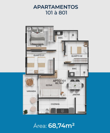 Imagem Apartamento à Venda, 59 m² em Poço - Cabedelo