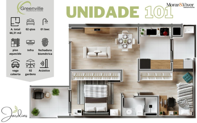 Imagem Apartamento com 3 Quartos à Venda, 75 m² em Cidade Jardim - São José Dos Pinhais