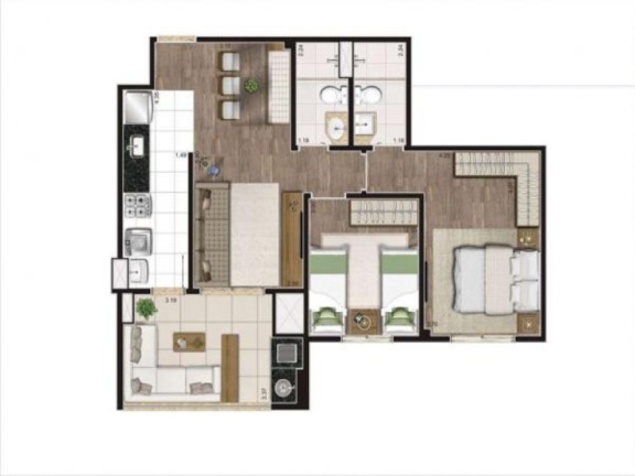 Imagem Imóvel com 3 Quartos à Venda, 81 m² em Campestre - Santo André Imagem Imóvel com 3 Quartos à Venda, 81 m² em Campestre - Santo André