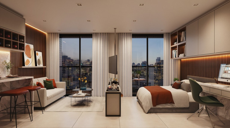 Imagem Apartamento com 1 Quarto à Venda, 27 m² em Centro - Curitiba