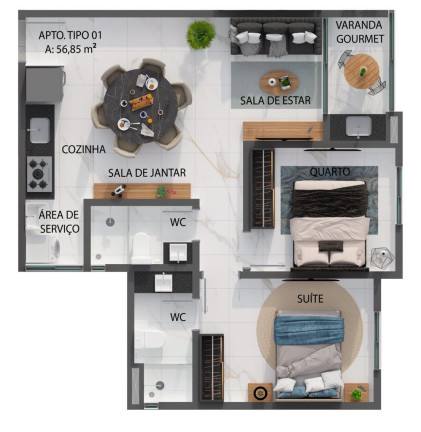 Imagem Apartamento com 2 Quartos à Venda, 112 m² em Bancários - João Pessoa Imagem Apartamento com 2 Quartos à Venda, 112 m² em Bancários - João Pessoa