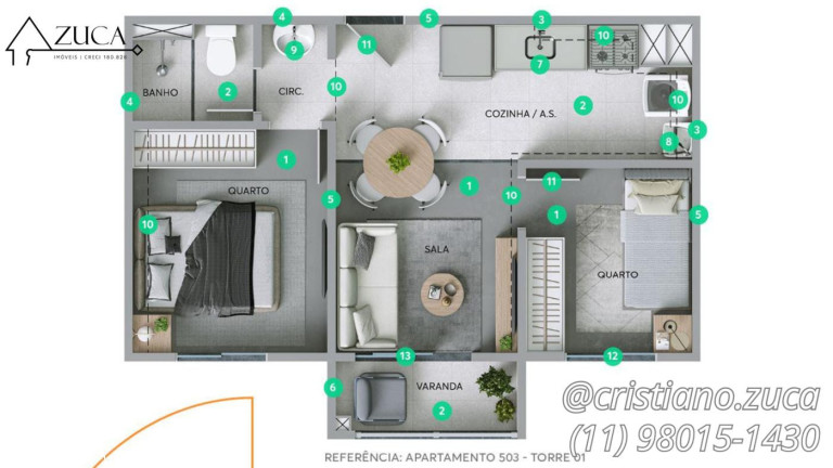 Imagem Apartamento com 2 Quartos à Venda,  em Jardim Cidade Pirituba - São Paulo