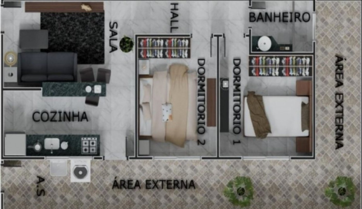 Imagem Casa com 2 Quartos à Venda, 45 m² em Fátima - São Vicente Imagem Casa com 2 Quartos à Venda, 45 m² em Fátima - São Vicente