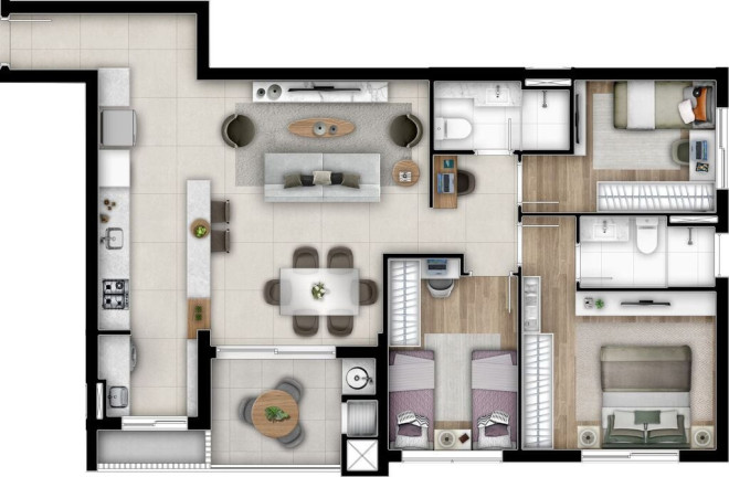 Imagem Apartamento com 2 Quartos à Venda, 68 m² em Cabral - Curitiba