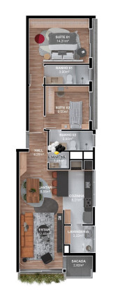 Imagem Apartamento com 2 Quartos à Venda, 90 m² em Carniel - Canela
