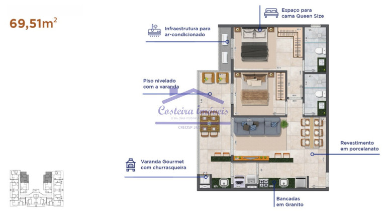 Imagem Apartamento com 2 Quartos à Venda, 69 m² em Itaguá - Ubatuba Imagem Apartamento com 2 Quartos à Venda, 69 m² em Itaguá - Ubatuba