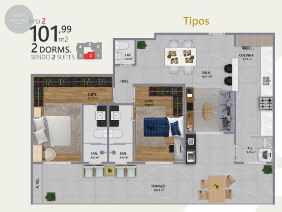 Imagem Imóvel com 2 Quartos à Venda, 101 m² em Canto Do Forte - Praia Grande