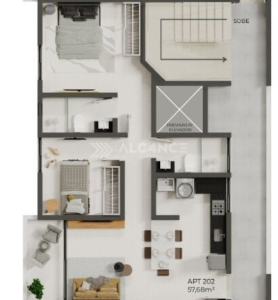 Imagem Apartamento com 2 Quartos à Venda, 57 m² em Portal Do Poço - Cabedelo Imagem Apartamento com 2 Quartos à Venda, 57 m² em Portal Do Poço - Cabedelo