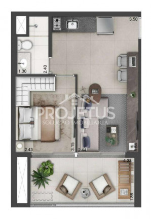 Imagem Apartamento com 1 Quarto à Venda, 41 m² em Santo Amaro - São Paulo