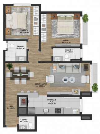 Imagem Apartamento com 2 Quartos à Venda, 76 m² em Floresta - Gramado Imagem Apartamento com 2 Quartos à Venda, 76 m² em Floresta - Gramado