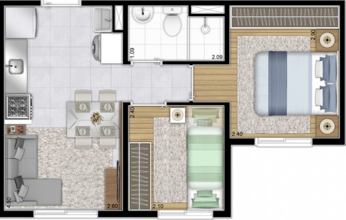Imagem Apartamento com 2 Quartos à Venda, 32 m² em Vila Curuçá - São Paulo