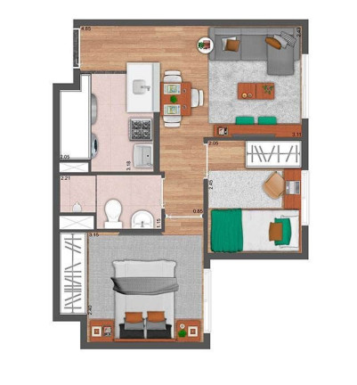 Imagem Apartamento com 2 Quartos à Venda, 35 m² em Vila Santa Catarina - São Paulo