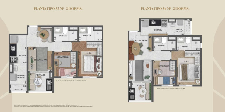 Imagem Apartamento com 2 Quartos à Venda, 53 m²