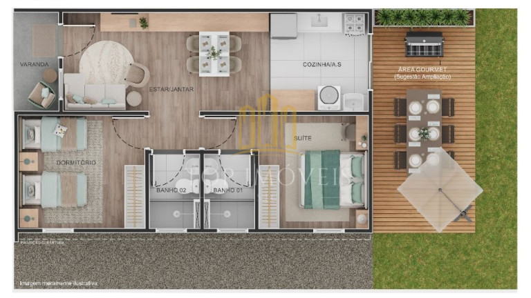 Imagem Casa com 2 Quartos à Venda, 57 m² em Piracangaguá - Taubaté
