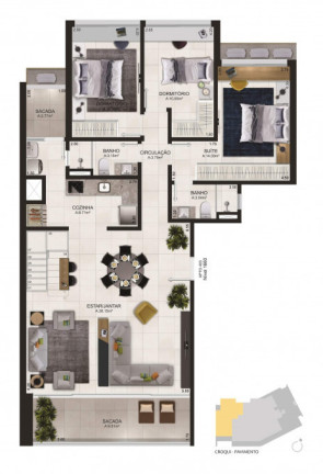 Imagem Apartamento com 3 Quartos à Venda, 102 m² em Torres - Torres Imagem Apartamento com 3 Quartos à Venda, 102 m² em Torres - Torres
