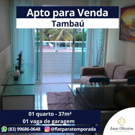 Apartamento com 1 Quarto à Venda, 37 m² em Tambaú - João Pessoa