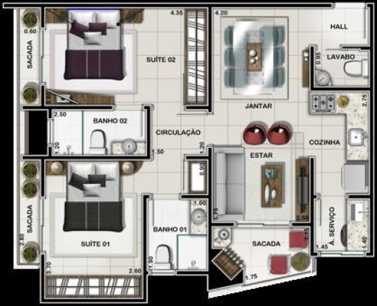 Imagem Apartamento com 2 Quartos à Venda, 77 m² em Carvoeira - Florianópolis