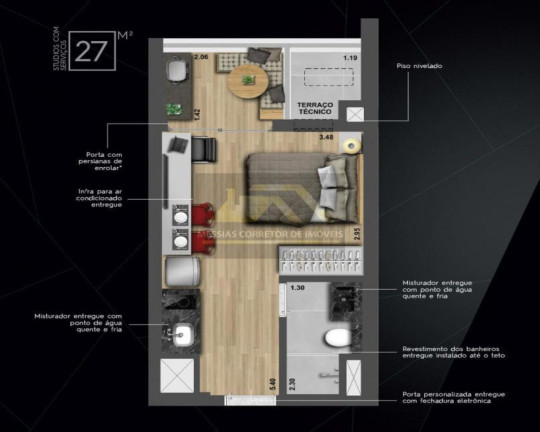 Imagem Imóvel com 1 Quarto à Venda, 26 m² em Perdizes - São Paulo