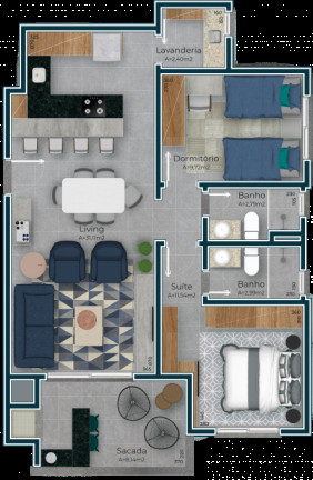 Imagem Apartamento com 2 Quartos à Venda, 84 m² em São José - São Leopoldo