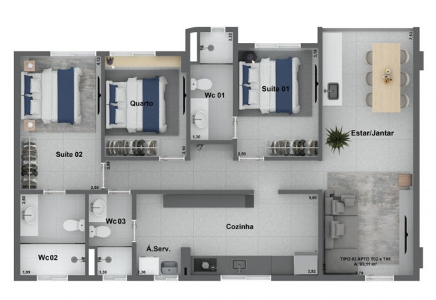 Imagem Apartamento com 3 Quartos à Venda, 120 m² em Formosa - Cabedelo Imagem Apartamento com 3 Quartos à Venda, 120 m² em Formosa - Cabedelo