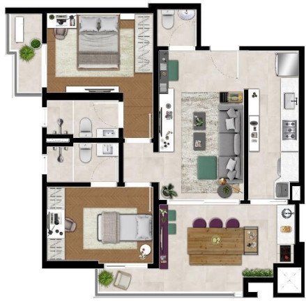 Apartamento com 1 Quarto à Venda, 54 m² em Boqueirão - Santos