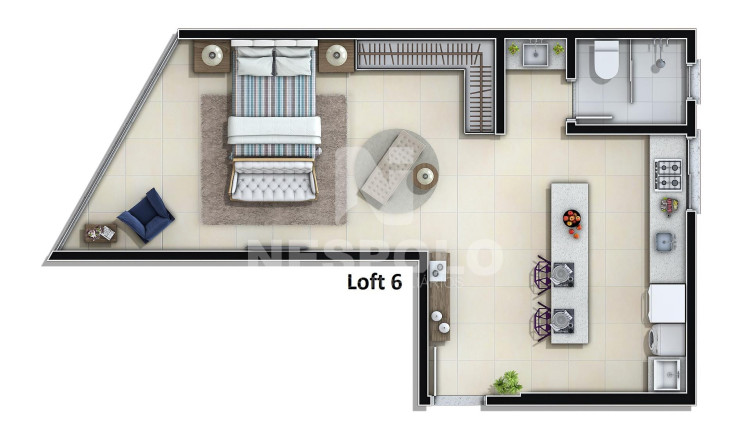 Imagem Apartamento com 1 Quarto à Venda, 43 m² em Fazenda - Itajai