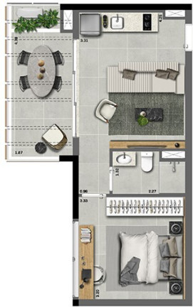 Imagem Apartamento com 1 Quarto à Venda, 44 m² em Pinheiros - São Paulo