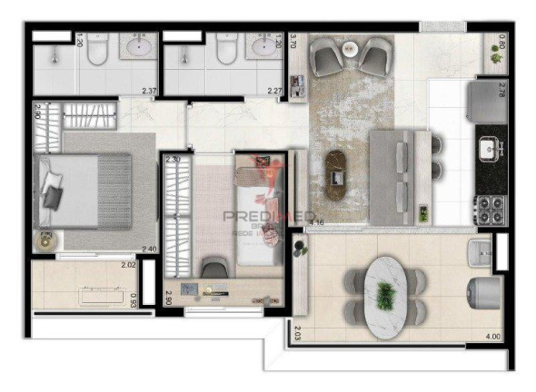 Imagem Apartamento com 2 Quartos à Venda, em Sacomã - São Paulo Imagem Apartamento com 2 Quartos à Venda, em Sacomã - São Paulo