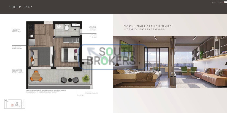 Imagem Studio com 1 Quarto à Venda, em Higienópolis - São Paulo Imagem Studio com 1 Quarto à Venda, em Higienópolis - São Paulo