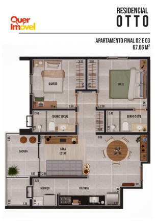 Apartamento com 2 Quartos à Venda, 67.660 m² em Nova Ribeirânia - Ribeirão Preto