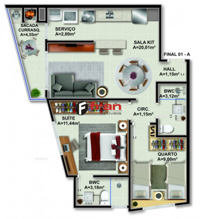 Imagem Apartamento com 2 Quartos à Venda, 57 m² em Itacorubi - Florianópolis Imagem Apartamento com 2 Quartos à Venda, 57 m² em Itacorubi - Florianópolis