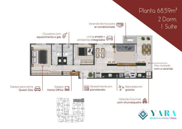 Imagem Apartamento com 2 Quartos à Venda, 76 m² em Itaguá - Ubatuba