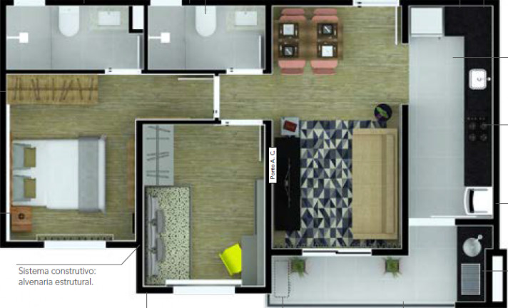 Imagem Apartamento com 2 Quartos à Venda, 52 m² em Chácara Bela Vista - Sumaré Imagem Apartamento com 2 Quartos à Venda, 52 m² em Chácara Bela Vista - Sumaré