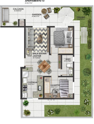 Imagem Apartamento com 2 Quartos à Venda, 42 m² em Bom Jesus - São José Dos Pinhais