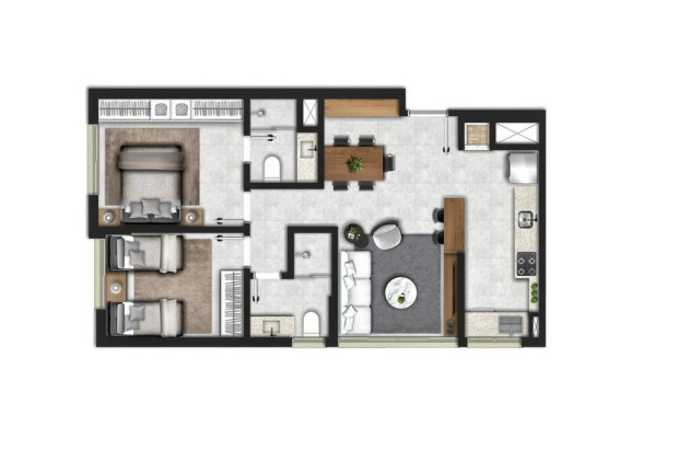 Imagem Apartamento com 2 Quartos à Venda, 62 m² em Cristo Redentor - Porto Alegre Imagem Apartamento com 2 Quartos à Venda, 62 m² em Cristo Redentor - Porto Alegre