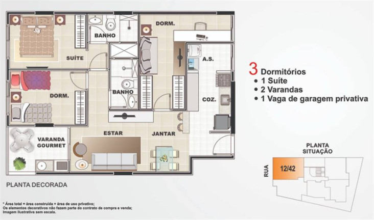 Imagem Apartamento com 3 Quartos à Venda, 71 m² em Centro - Sao Vicente Imagem Apartamento com 3 Quartos à Venda, 71 m² em Centro - Sao Vicente